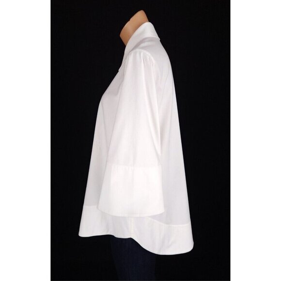 Kit and Ace 1/2 Button Wide Fit Pullover Tunic Size 4 Womens Off-White - Picture 6 of 9